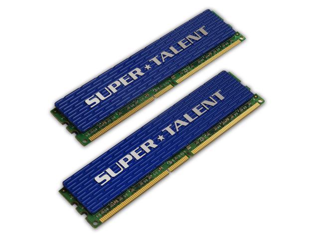 SUPER TALENT 2GB (2 x 1GB) DDR2 800 (PC2 6400) Dual Channel Kit Desktop Memory Model T800UX2GC4
