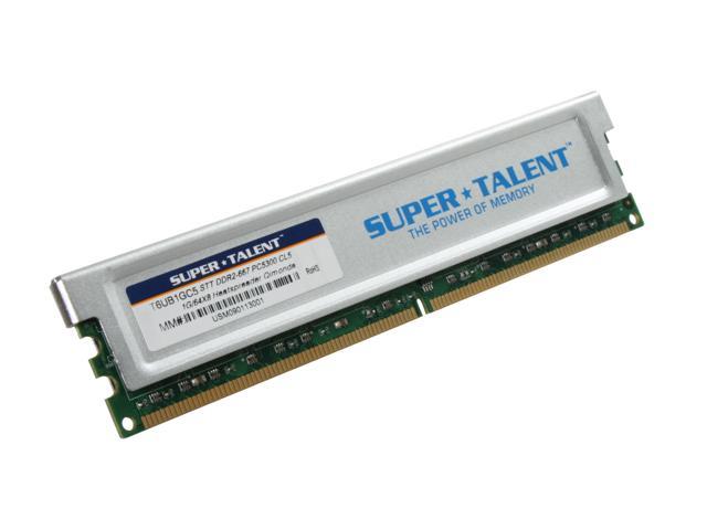 SUPER TALENT 1GB 240-Pin DDR2 SDRAM DDR2 667 (PC 5400) Desktop Memory Model T6UB1GC5