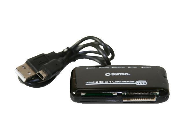 Sima SDCR-10 32-in-1 1 x 4-pin Type A USB 2.0 - USB 32-in-1 Flash USB 2.0 Card Reader/Writer