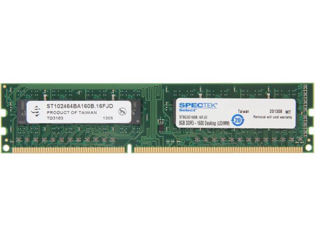 SPECTEK by Micron Technology 8GB DDR3 1600 (PC3 12800) Desktop Memory Model ST8G3D160B