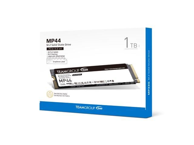 Team Group MP44 M.2 2280 1TB PCIe 4.0 x4 with NVMe 3D NAND Internal Solid  State Drive (SSD) TM8FPW001T0C101