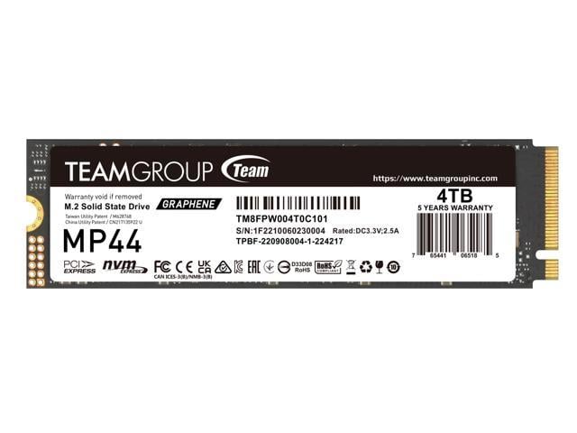 [SSD] Team Group MP44 M.2 2280 4TB PCIe 4.0 x4 TM8FPW004T0C101 $223.99 (normal price from $∞) newegg ~~spring sale~~