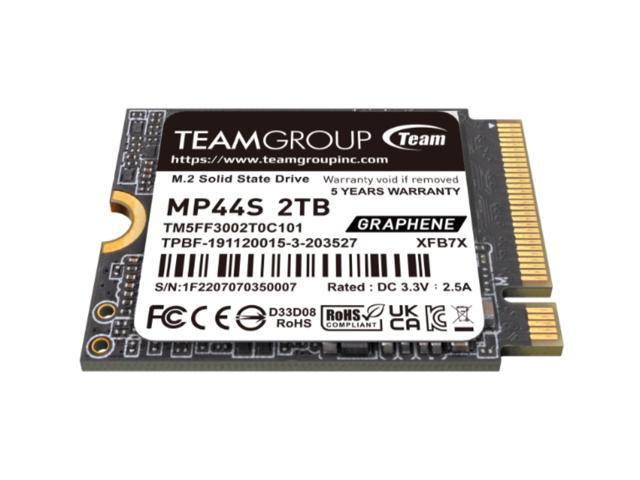 Team Group MP44S M.2 2230 2TB PCIe 4.0 x4 with NVMe Internal Solid State  Drive (SSD) TM5FF3002T0C101