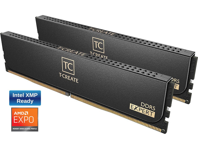 Team T-CREATE EXPERT 64GB (2 x 32GB) 288-Pin PC RAM DDR5 6000 (PC5 48000) Desktop Memory Model CTCED564G6000HC30CDC01