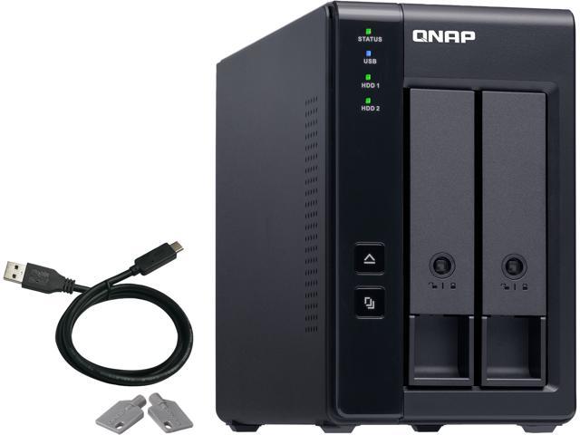 QNAP TR-002-US 2 Bay Type-C Direct Attached Storage DAS Expansion with Hardware RAID (Diskless)