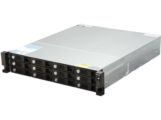 QNAP TVS-1271U-RP-i3-8G-US Diskless System 12 -bay high performance unified storage