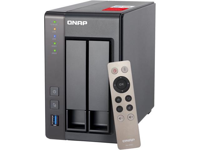 QNAP TS-251+-8G-23R-US 6 TB (2 x 3 TB) 2-Bay Personal Cloud NAS,Intel 2.0 GHz Quad-Core CPU with Media Transcoding