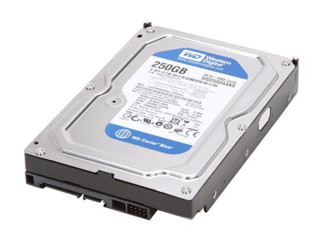 Western Digital Blue WD2500AAKS 250GB 7200 RPM 16MB Cache SATA 3.0Gb/s 3.5" Internal Hard Drive Bare Drive