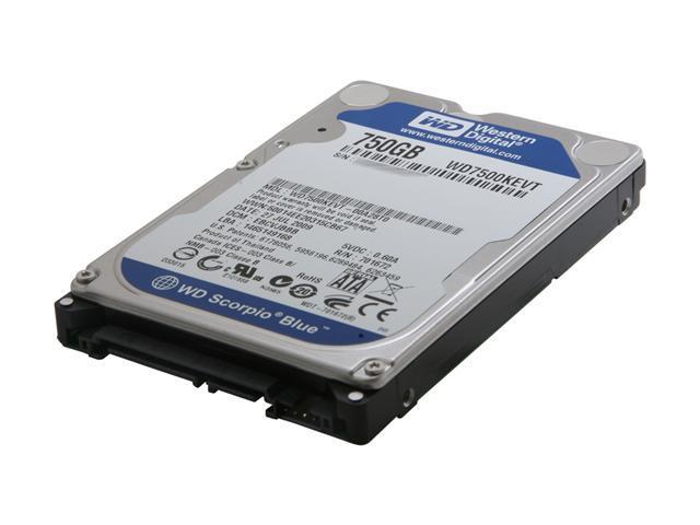 Western Digital Scorpio Blue WD7500KEVT 750GB 5200 RPM 8MB Cache SATA 3.0Gb/s 2.5" Internal Notebook Hard Drive Bare Drive