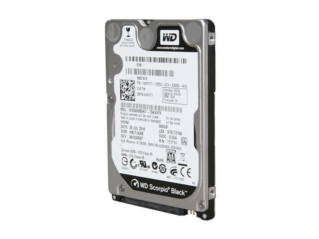 Western Digital Scorpio Black 500gb 70 Rpm 2 5 Hdd Newegg Com