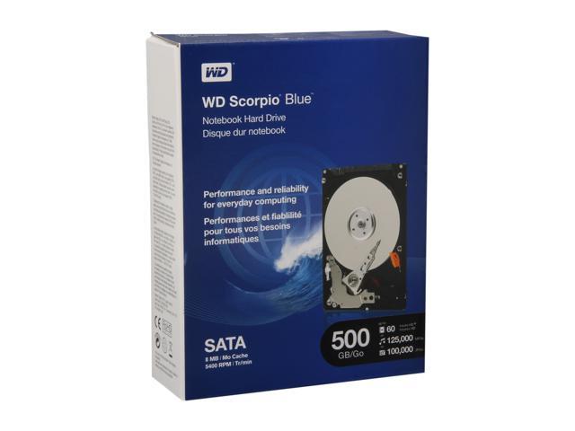 WD Scorpio Blue WDBABC5000ANC-NRSN 500GB 5400 RPM 8MB Cache 2.5" SATA 3.0Gb/s Internal Notebook Hard Drive -Retail kit