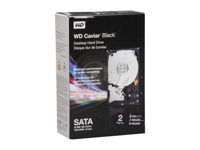 WD Caviar Black WDBAAZ0020HNC-NRSN 2TB 7200 RPM 32MB Cache SATA 3.5" Internal Hard Drive -Retail kit