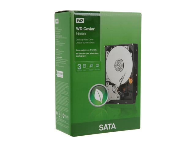 WD WD Green WDBAAY0030HNC-NRSN 3TB IntelliPower SATA 3.0Gb/s 3.5" Internal Hard Drive-Retail kit