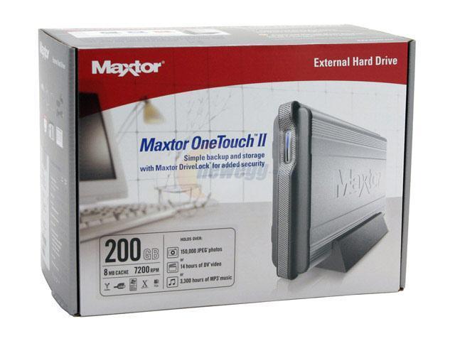 Maxtor OneTouch II 200GB USB 2.0 / Firewire400 3.5