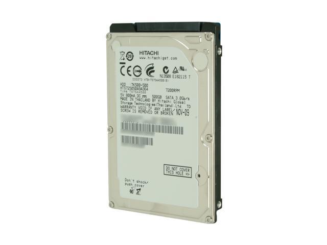 Hitachi GST Travelstar 7K500 HD20500 IDK/7K 500GB 7200 RPM 16MB Cache SATA 3.0Gb/s 2.5" Internal Notebook Hard Drive