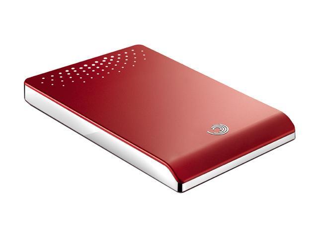 Seagate FreeAgent Go Special Edition 500GB USB 2.0 2.5" External Hard Drive with Dock ST905003FPA2E1-RK Red Chrome