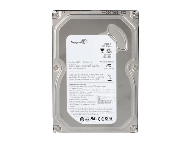 160 GB, 7200 rpm, cach/é de 2 MB, IDE Ultra ATA100 // ATA-6 pulgadas PATA Seagate DB35 Series ST3160215ACE Disco duro interno de sobremesa