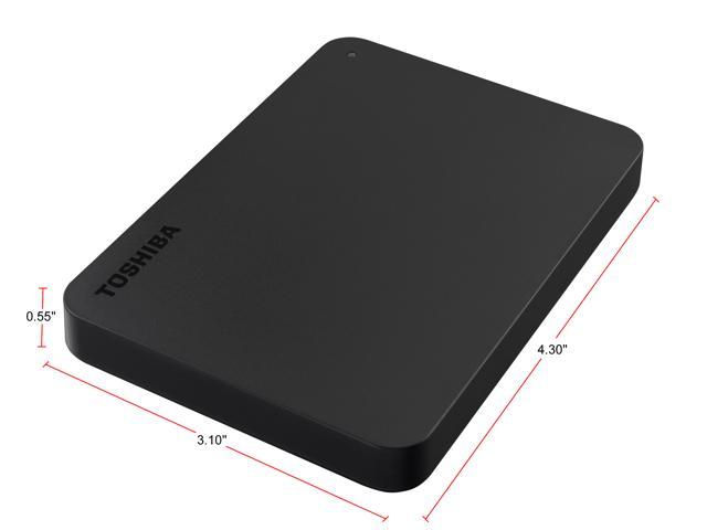 Toshiba Canvio Basics 2TB Portable External Hard Drive USB 3.0 Black -  HDTB420XK3AA