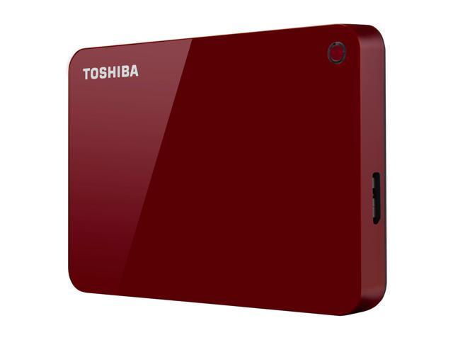 Toshiba Canvio Advance 2TB Portable External Hard Drive USB 3.0 Red - HDTC920XR3AA