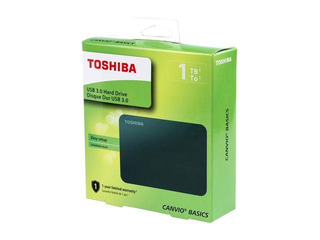 Toshiba Canvio Basics 1TB Portable External Hard Drive USB 3.0 Black -  HDTB410XK3AA