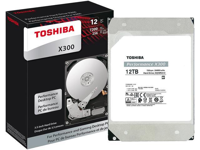 TOSHIBA X300 HDWR21CXZSTA 12TB 7200 RPM 256MB Cache SATA 6.0Gb/s 3.5" Internal Hard Drive