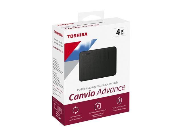 TOSHIBA 4TB Canvio Advance Portable External Hard Drive USB 3.0 Model  HDTCA40XK3CA Black