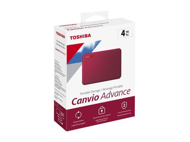 TOSHIBA 4TB Advance Portable External Hard Drive USB 3.0 Model Red External Hard Drives - Newegg.com