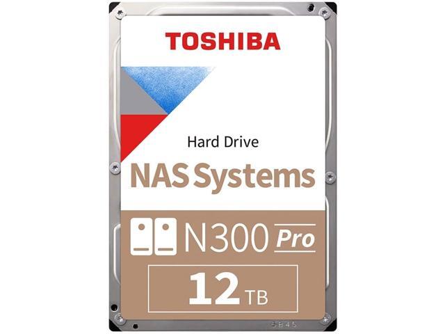 Toshiba N300 Pro 12TB NAS 3.5-Inch Internal Hard Drive - CMR SATA 6 Gb/s 7200 RPM 512 MB Cache - HDWG51CUZSVB