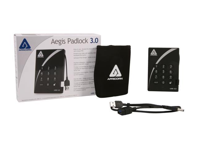 APRICORN 1TB Aegis Padlock External Hard Drive with 256-bit AES