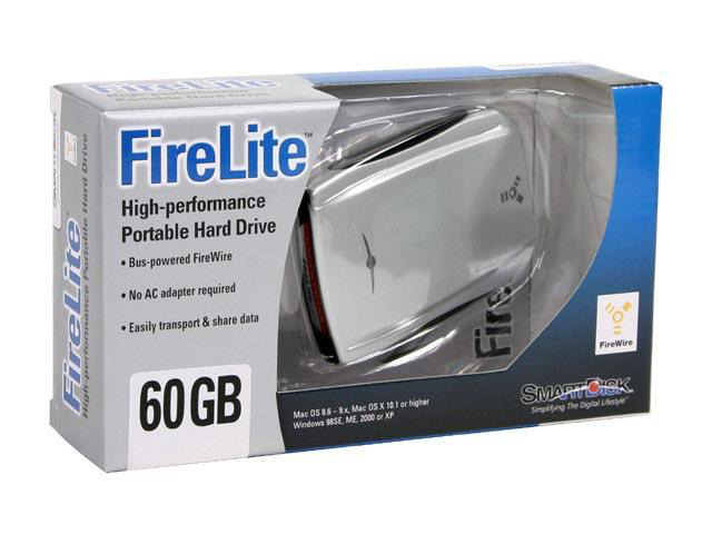 SMARTDISK FireLite 60GB Firewire400 2.5" External Hard Drive - Newegg.com