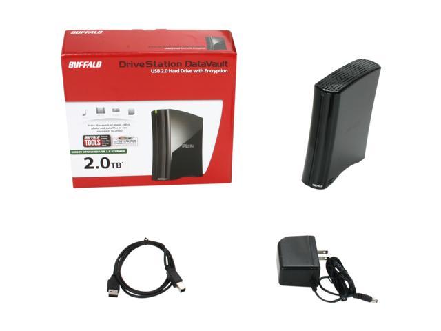 BUFFALO DriveStation DataVault 2TB USB 2.0 External Hard Drive Black ...