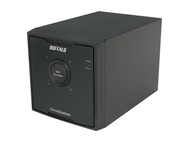 BUFFALO DriveStation Quad 8TB USB 2.0 / eSATA 3.5" External Hard Drive 4-drive RAID Storage HD-QL8TSU2R5 Black