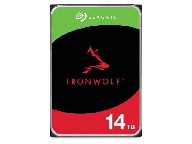 Seagate IronWolf 14TB NAS Hard Drive 7200 RPM 256MB Cache SATA 6.0Gb/s CMR 3.5" Internal HDD for RAID Network Attached Storage ST14000VN0008