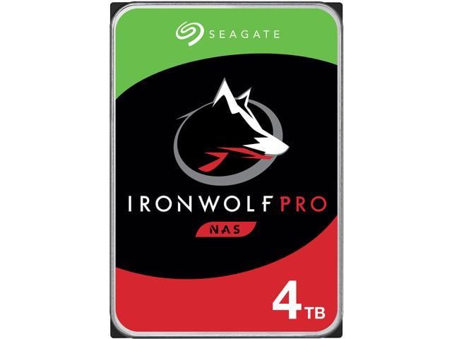 Seagate IronWolf Pro 4TB NAS Hard Drive 7200 RPM 256MB Cache CMR SATA 6.0Gb/s 3.5" Internal HDD ST4000NE001