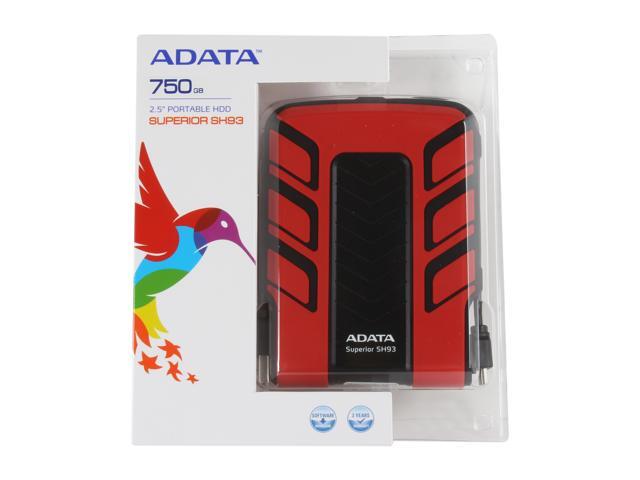 ADATA Superior Series SH93 750GB USB 2.0 2.5" Water & Shock Proof ...