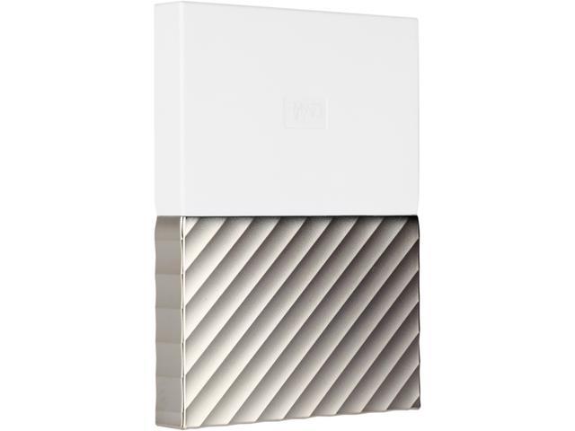 WD 1TB My Passport Ultra Portable Storage with Metal Finish USB 3.0 Model WDBTLG0010BGD-WESN White - Gold