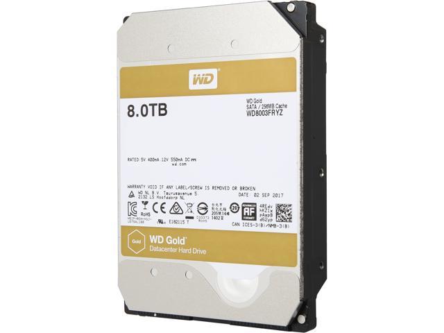 WD Gold 8TB Enterprise Class Hard Disk Drive - 7200 RPM Class SATA 6Gb/s  256MB Cache 3.5 Inch - WD8003FRYZ