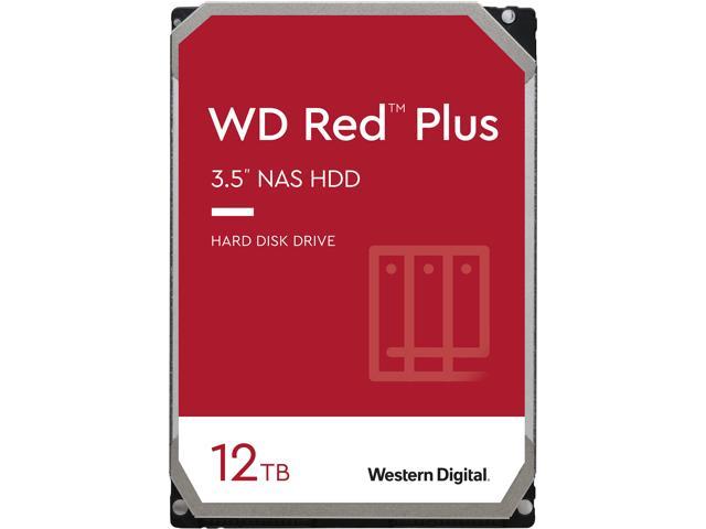 WD Red Plus 12TB NAS Hard Disk Drive - 7200 RPM Class SATA 6Gb/s, CMR, 256MB Cache, 3.5 Inch - WD120EFBX - OEM