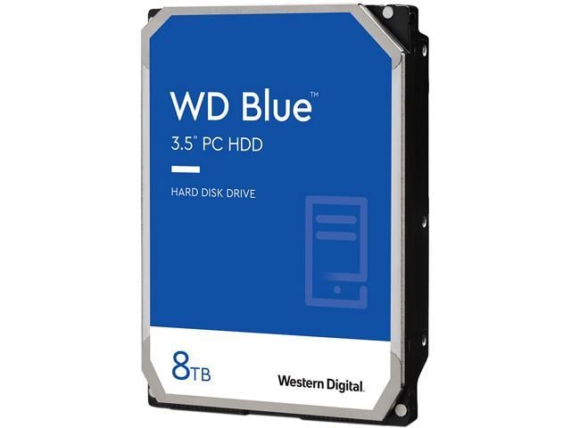 WD Blue WD80EAZZ 8TB 5640 RPM 128MB Cache SATA 6.0Gb/s 3.5" Internal Hard Drive