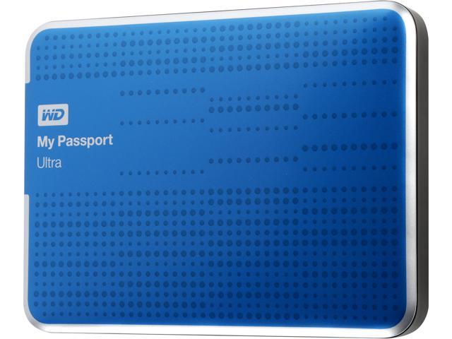 WD 1TB My Passport Ultra Portable Hard Drive USB 3.0 Model WDBZFP0010BBL - Blue (Certified Refurbished)