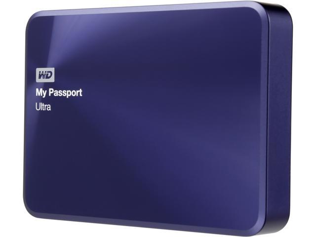 WD 4TB My Passport Ultra Metal Edition Hard Drives - Portable External USB 3.0 Model WDBEZW0040BBA-NESN Navy