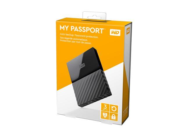 WD 3TB My Passport Portable Hard Drive USB 3.0 Model WDBYFT0030BBK-WESN  Black