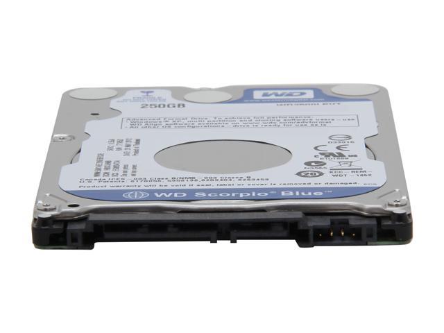 WD Blue 250GB Mobile Hard Disk Drive - 5400 RPM SATA 3 Gb/s 2.5 Inch -  WD2500LPVT