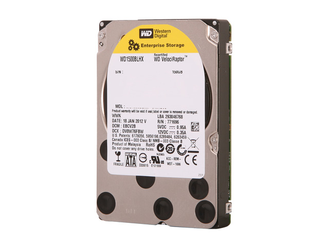 Refurbished: WD WD VelociRaptor WD1500BLHX 150GB 10000 RPM 32MB Cache ...
