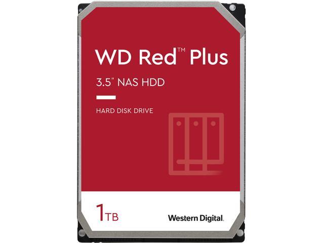 WD Red Plus 1TB NAS Hard Disk Drive - 5400 RPM Class SATA 6Gb/s, CMR, 64MB Cache, 3.5 Inch - WD10EFRX - OEM