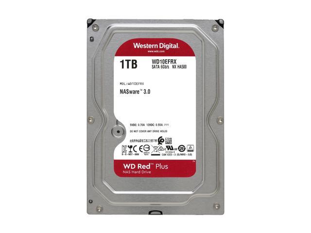WD Red Plus 1TB NAS Hard Disk Drive - 5400 RPM Class SATA 6Gb/s, CMR, 64MB  Cache, 3.5 Inch - WD10EFRX - OEM