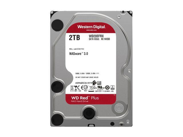 WD Red Plus 2TB NAS Hard Disk Drive - 5400 RPM Class SATA 6Gb/s, CMR, 64MB  Cache, 3.5 Inch - WD20EFRX