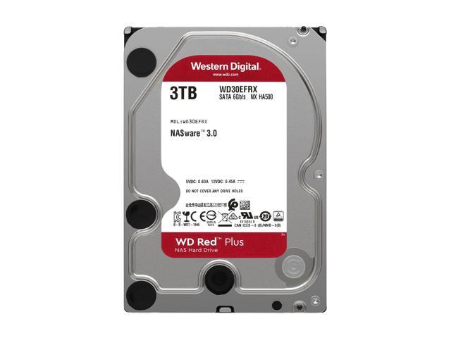 WD Red Plus 3TB NAS Hard Disk Drive - 5400 RPM Class SATA 6Gb/s, CMR, 64MB  Cache, 3.5 Inch - WD30EFRX