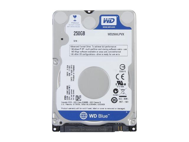 WD Blue WD2500LPVX 250GB 5400 RPM 8MB Cache SATA 6.0Gb/s 2.5