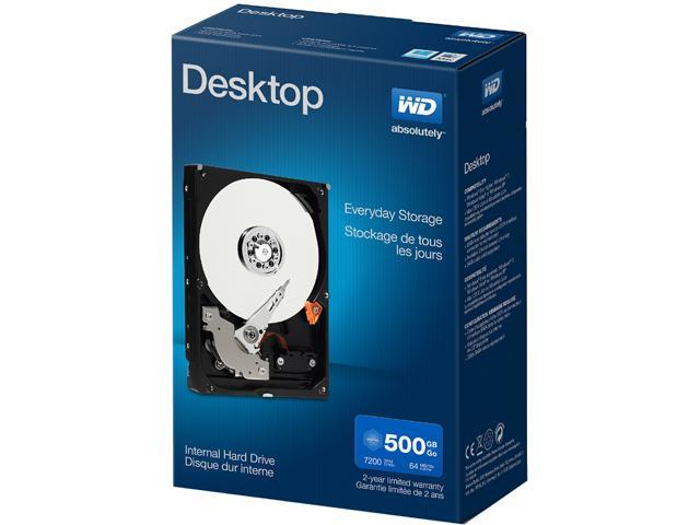 WD Desktop Mainstream WDBH2D5000ENC-NRSN 500GB 7200 RPM 32MB Cache SATA 6.0Gb/s 3.5" Internal Hard Drive